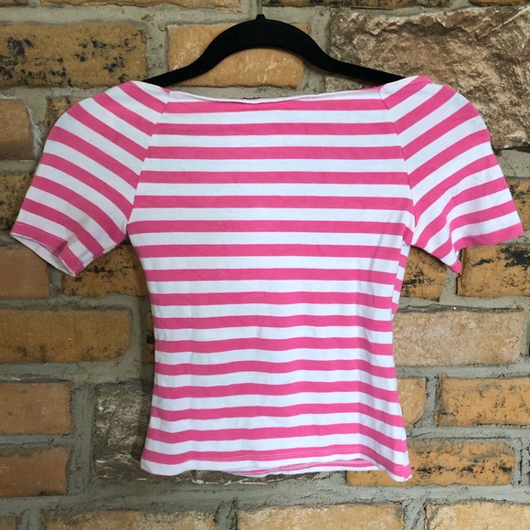 Necessary Objects vintage pink & white striped top - Picture 2 of 3